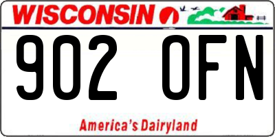 WI license plate 902OFN