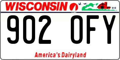 WI license plate 902OFY