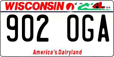 WI license plate 902OGA