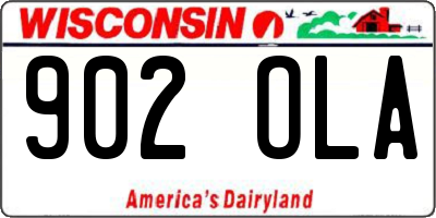 WI license plate 902OLA