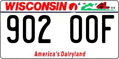 WI license plate 902OOF
