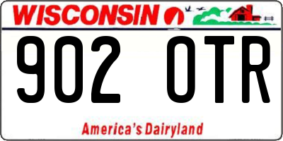 WI license plate 902OTR