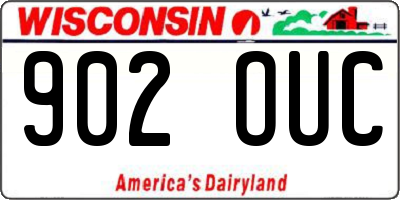 WI license plate 902OUC