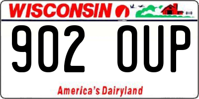WI license plate 902OUP