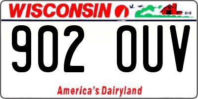 WI license plate 902OUV