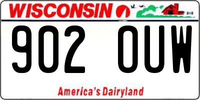 WI license plate 902OUW