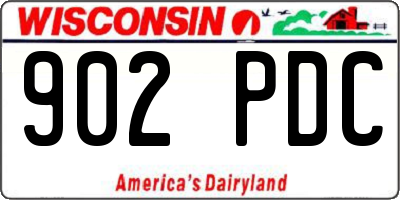 WI license plate 902PDC
