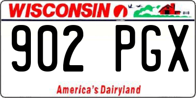 WI license plate 902PGX