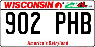 WI license plate 902PHB