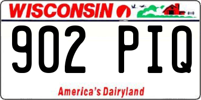 WI license plate 902PIQ