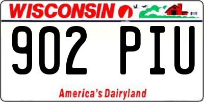 WI license plate 902PIU