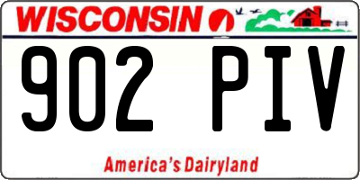 WI license plate 902PIV