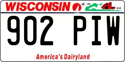 WI license plate 902PIW