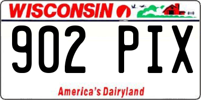 WI license plate 902PIX