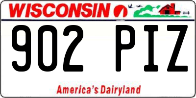 WI license plate 902PIZ