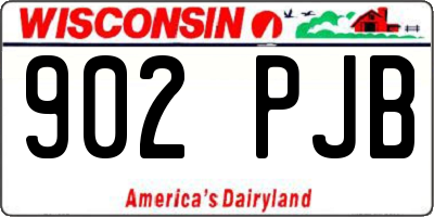 WI license plate 902PJB
