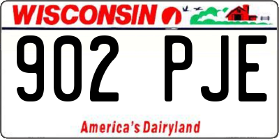 WI license plate 902PJE