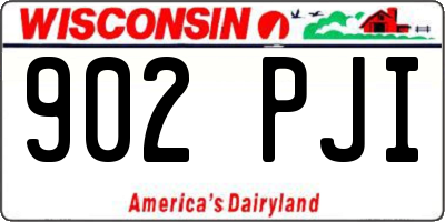 WI license plate 902PJI