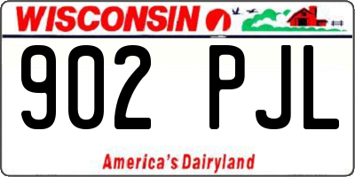WI license plate 902PJL