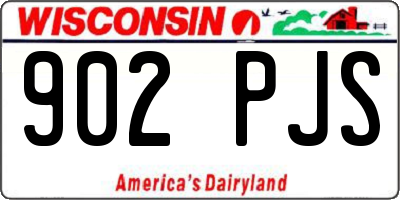 WI license plate 902PJS