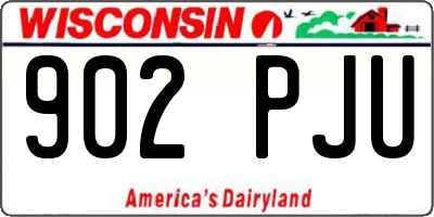 WI license plate 902PJU