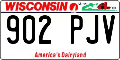 WI license plate 902PJV