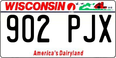 WI license plate 902PJX