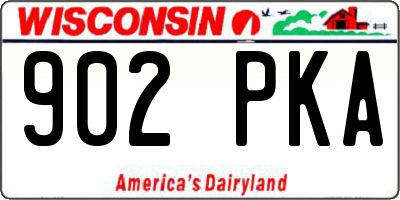 WI license plate 902PKA