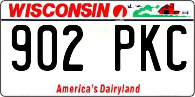 WI license plate 902PKC