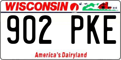 WI license plate 902PKE