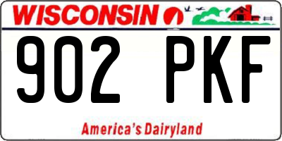 WI license plate 902PKF