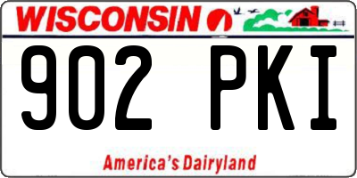 WI license plate 902PKI