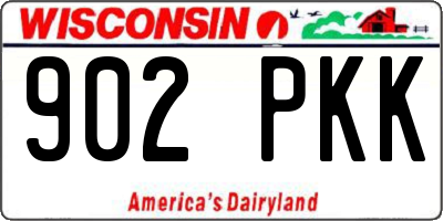 WI license plate 902PKK