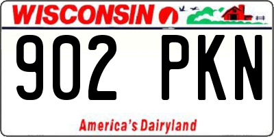 WI license plate 902PKN