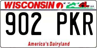 WI license plate 902PKR