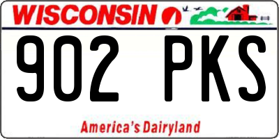 WI license plate 902PKS