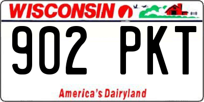 WI license plate 902PKT