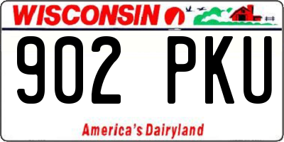 WI license plate 902PKU