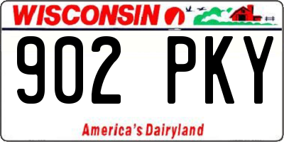 WI license plate 902PKY