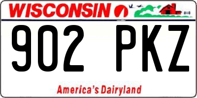 WI license plate 902PKZ