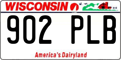 WI license plate 902PLB