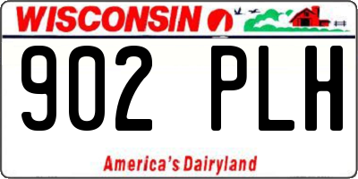 WI license plate 902PLH
