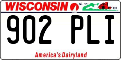 WI license plate 902PLI