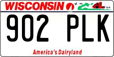WI license plate 902PLK