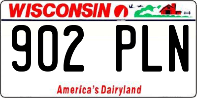 WI license plate 902PLN