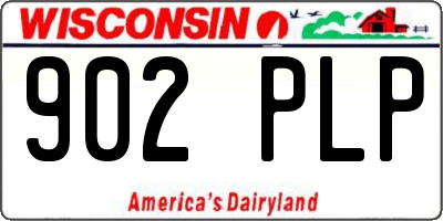 WI license plate 902PLP