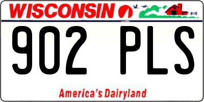 WI license plate 902PLS