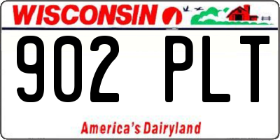 WI license plate 902PLT