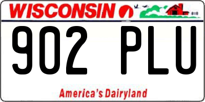 WI license plate 902PLU