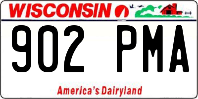 WI license plate 902PMA